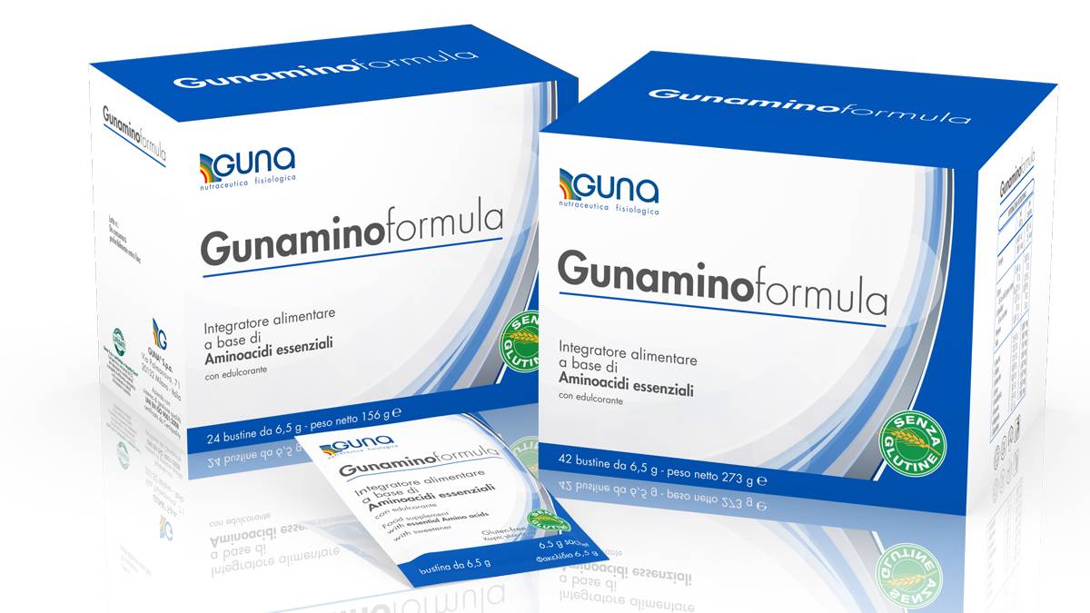 Gunamino Formula Integratore di Aminoacidi Essenziali 24 bustine x 6,5 g