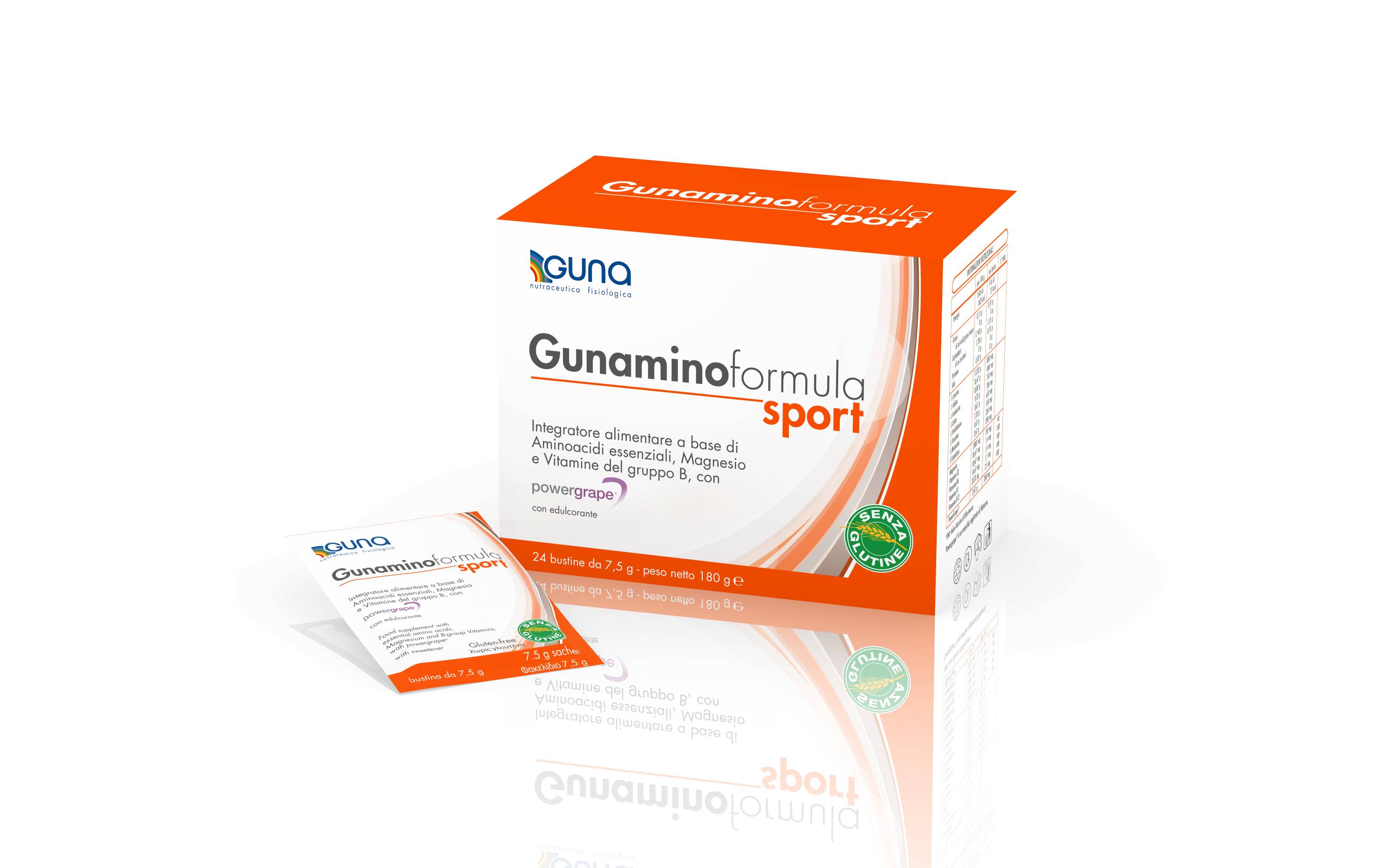 Gunamino Formula Sport Integratore di Aminoacidi per sportivi 24 bustine da 7,5 g