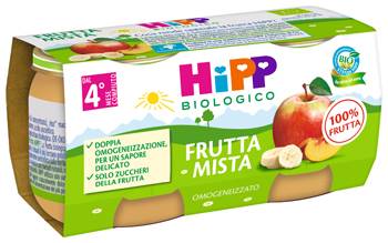 Hipp Bio Omogeneizzato Biologico Frutta Mista 2 x 80 g