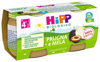 Hipp Bio Omogeneizzato Biologico Prugna e Mela 2x80 Gr