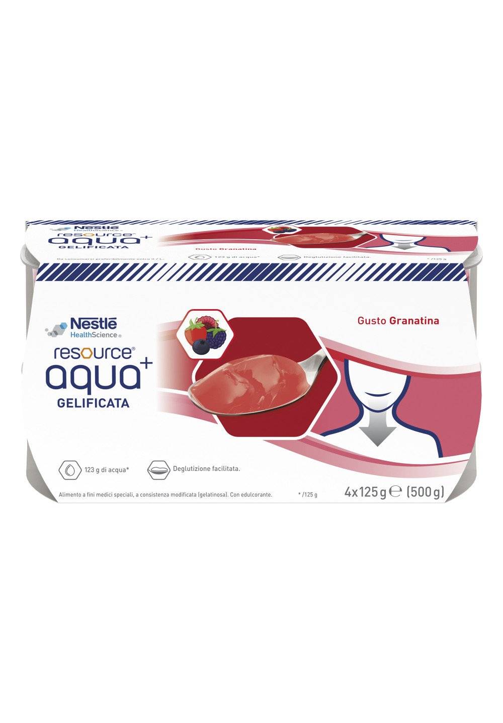 Nestlè Resource Bevanda Gelificata 125 g - Gusto: granatina