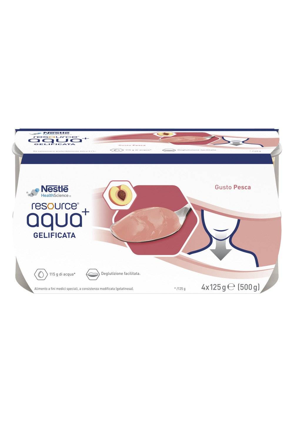 Nestlè Resource Bevanda Gelificata 125 g - Gusto: pesca