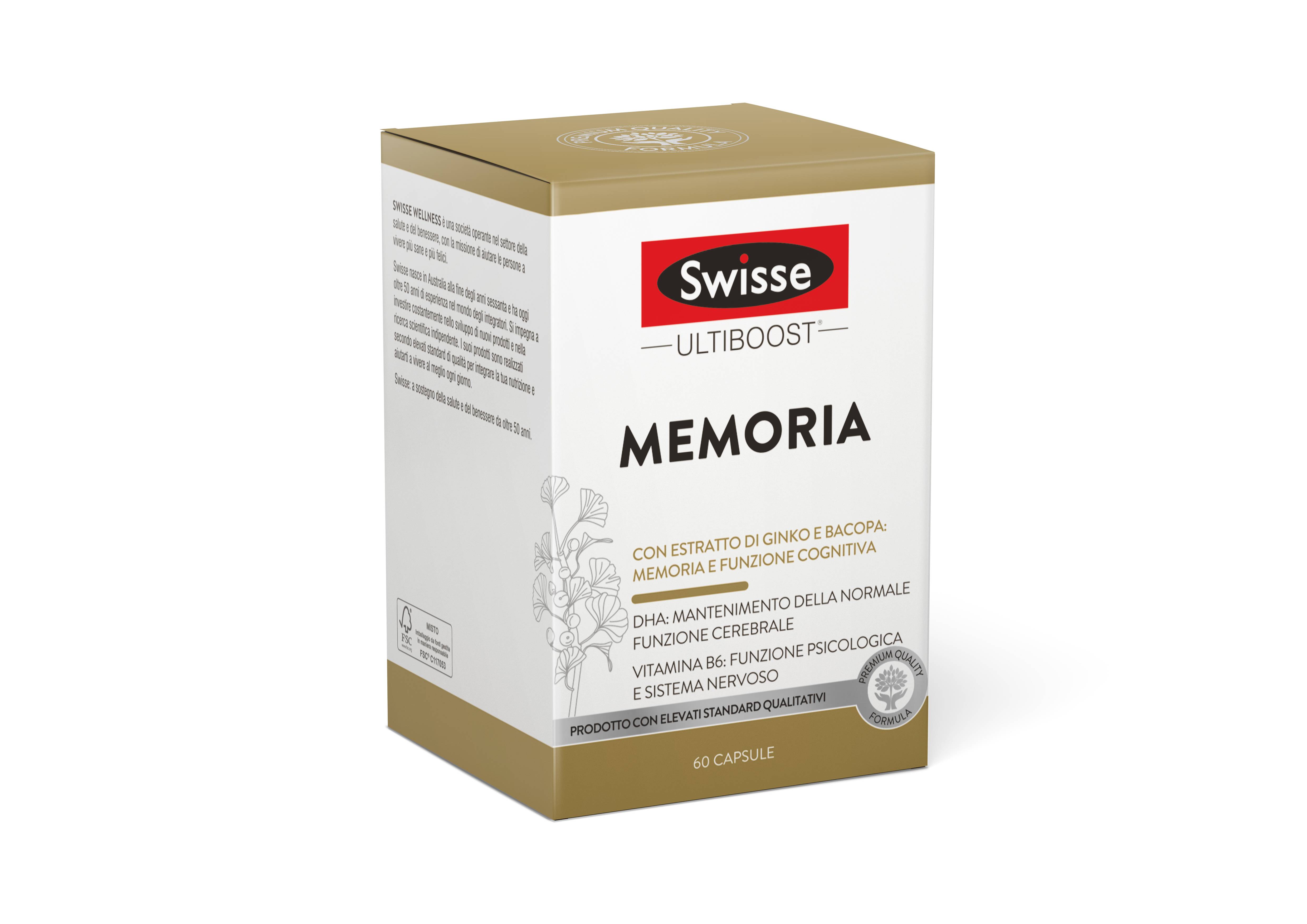 Swisse Memoria Mantenimento Buona Funzione Cerebrale 60 capsule