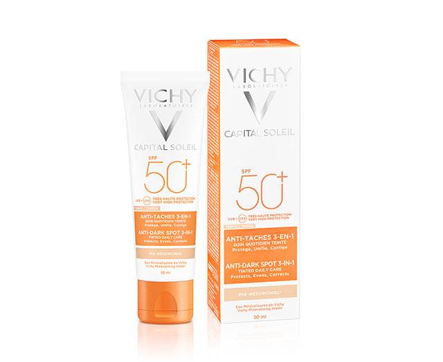 Vichy Ideal Soleil Protezione Solare Viso Colorata Antimacchia SPF 50+