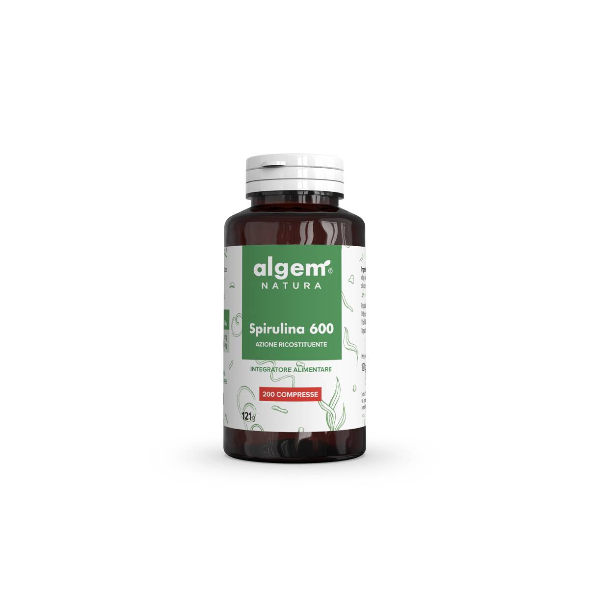Algem Natura Spirulina 600 Integratore ricostituente 200 compresse