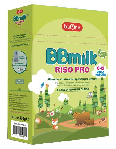 BBMilk 0 - 12 Riso Pro Alimento Speciale in Polvere a Base di Proteine di Riso 400 gr
