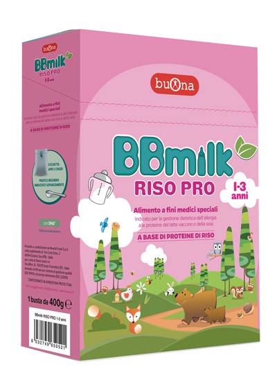 BBMilk Riso Pro 1 - 3 Alimento Speciale in Polvere a Base di Proteine di Riso 400 gr