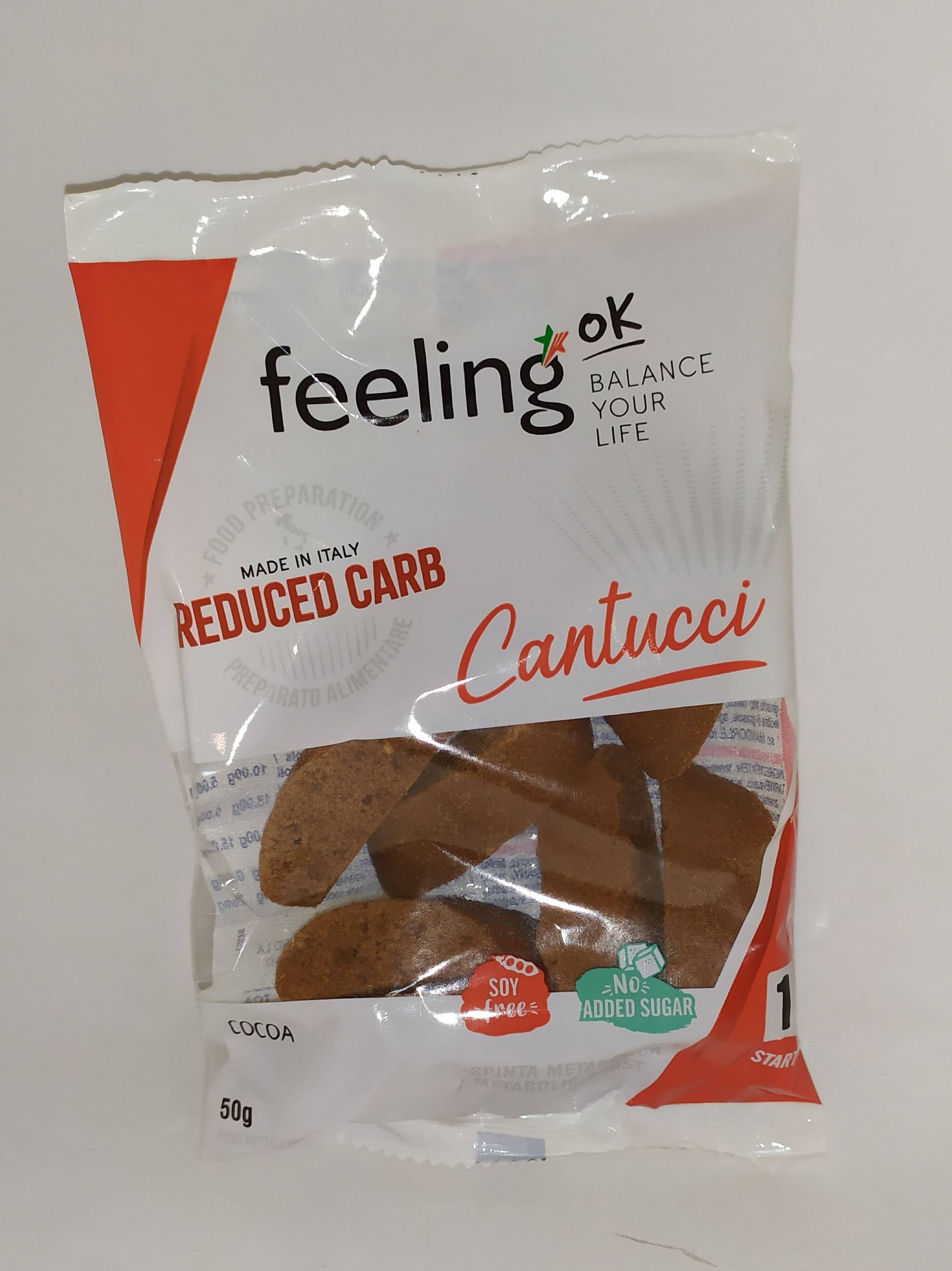 FeelingOk Start 1 Cantucci Gusto Cacao Monoporzione 50 g