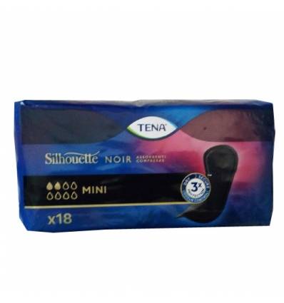 Tena Silhouette Noir Mini Assorbente Nero per incontinenza leggera 18 pezzi