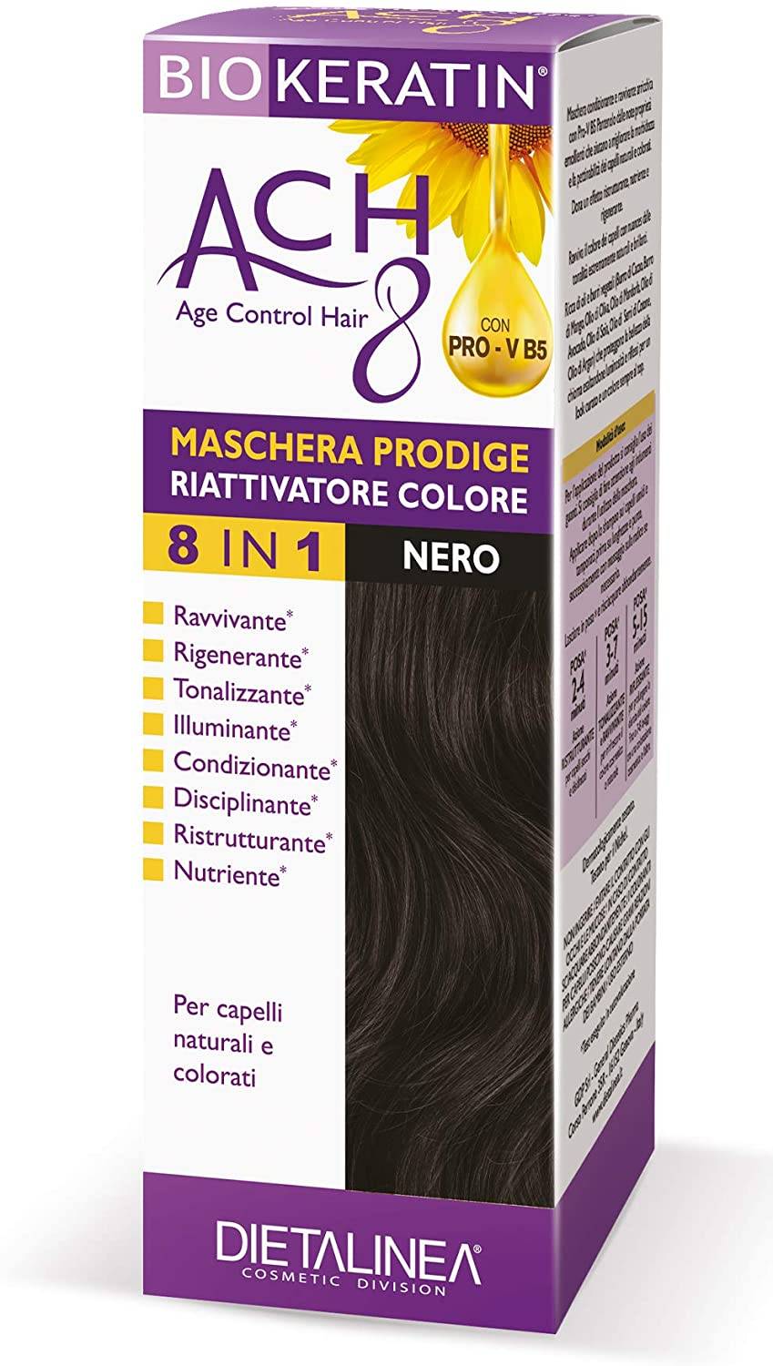 Biokeratin ACH8 Maschera Prodige Riattivatore di Colore Nero 150 ml