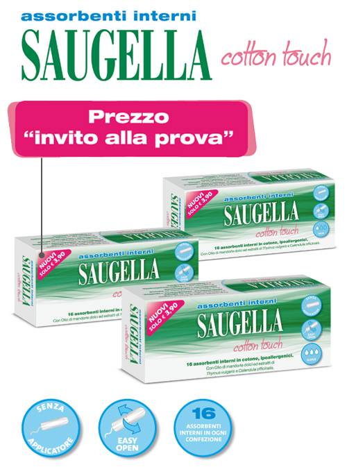 Saugella Cotton Touch Assorbenti Interni Regular 16 pezzi