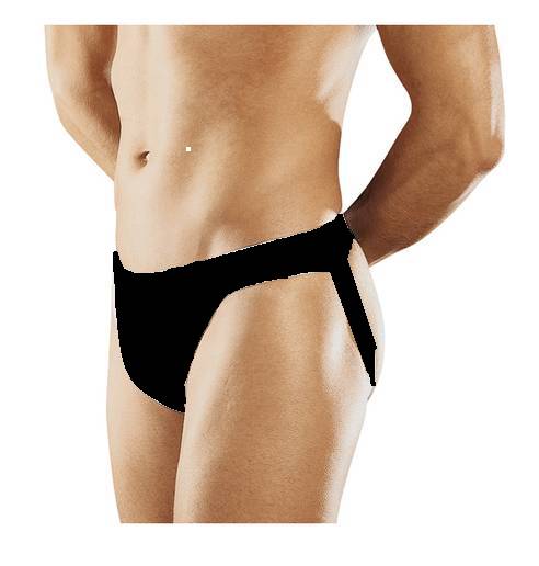 Pavis Wellness Art 603 Tg XL Sospensorio in slip per uomo Nero per attività sportive