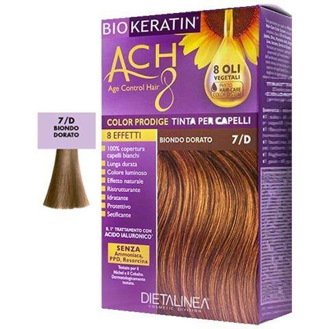 Biokeratin ACH8 Tinta Vegetale per Capelli Colore 7/D Biondo Dorato