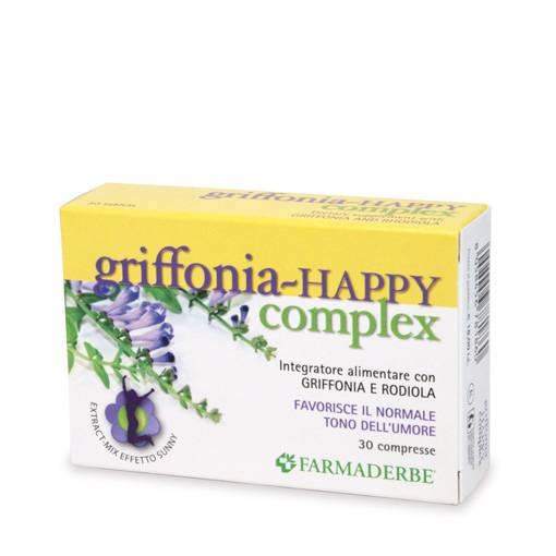 Griffonia Happy Complex Integratore Favorisce Tono dell'Umore 30 compresse
