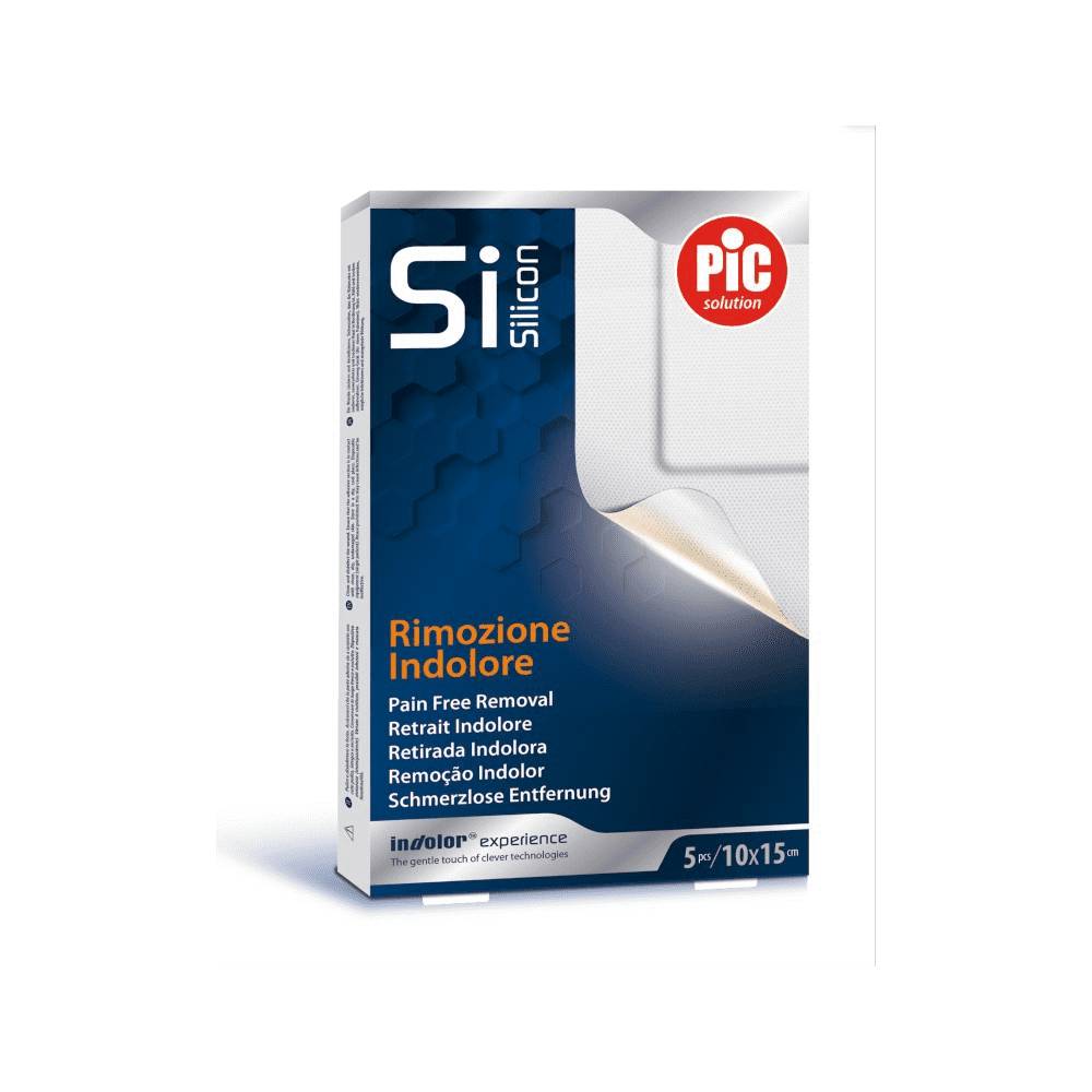 Pic Silicon Cerotto Post Operatorio con Tecnologia Siliconia 10 cm x 15 cm 5 pezzi