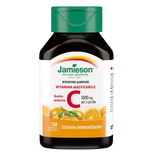 Jamieson Vitamina C 1000 Masticabile Integratore Vitamina C 120 compresse