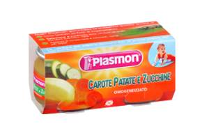 Plasmon Carote Patate e Zucchine Omogeneizzato 2 x 80 g