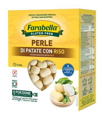 Farabella Perle di Patate Gnocchi di Patate con Riso Dietetici Senza Glutine 250 g