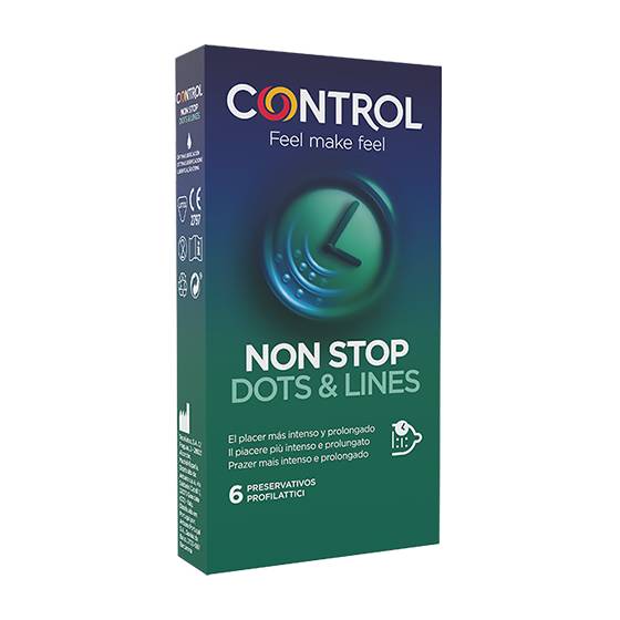 Control Non Stop Dots & Lines Preservativi 6 pezzi
