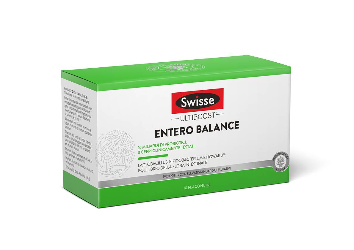 Swisse Entero Balance Liquido Integratore per la Flora Intestinale 10 flaconcini