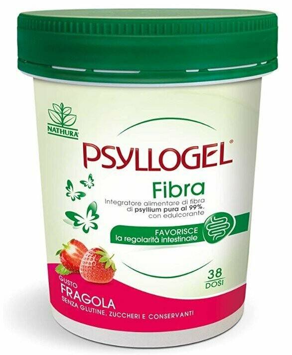 Nathura Psyllogel Fibra Integratore per il Benessere Intestinale 170 g Gusto Fragola