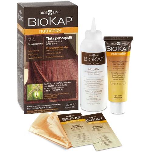 Bios Line BioKap Nutricolor Tinta Colore 7.4 Biondo Ramato