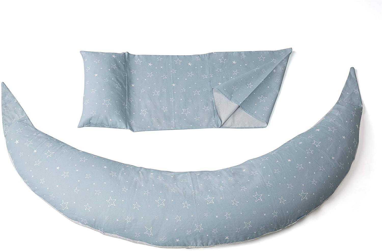 Nuvita DreamWizard 12 in 1 Cuscino Gravidanza e Allattamento Colore Grigio con Stelle