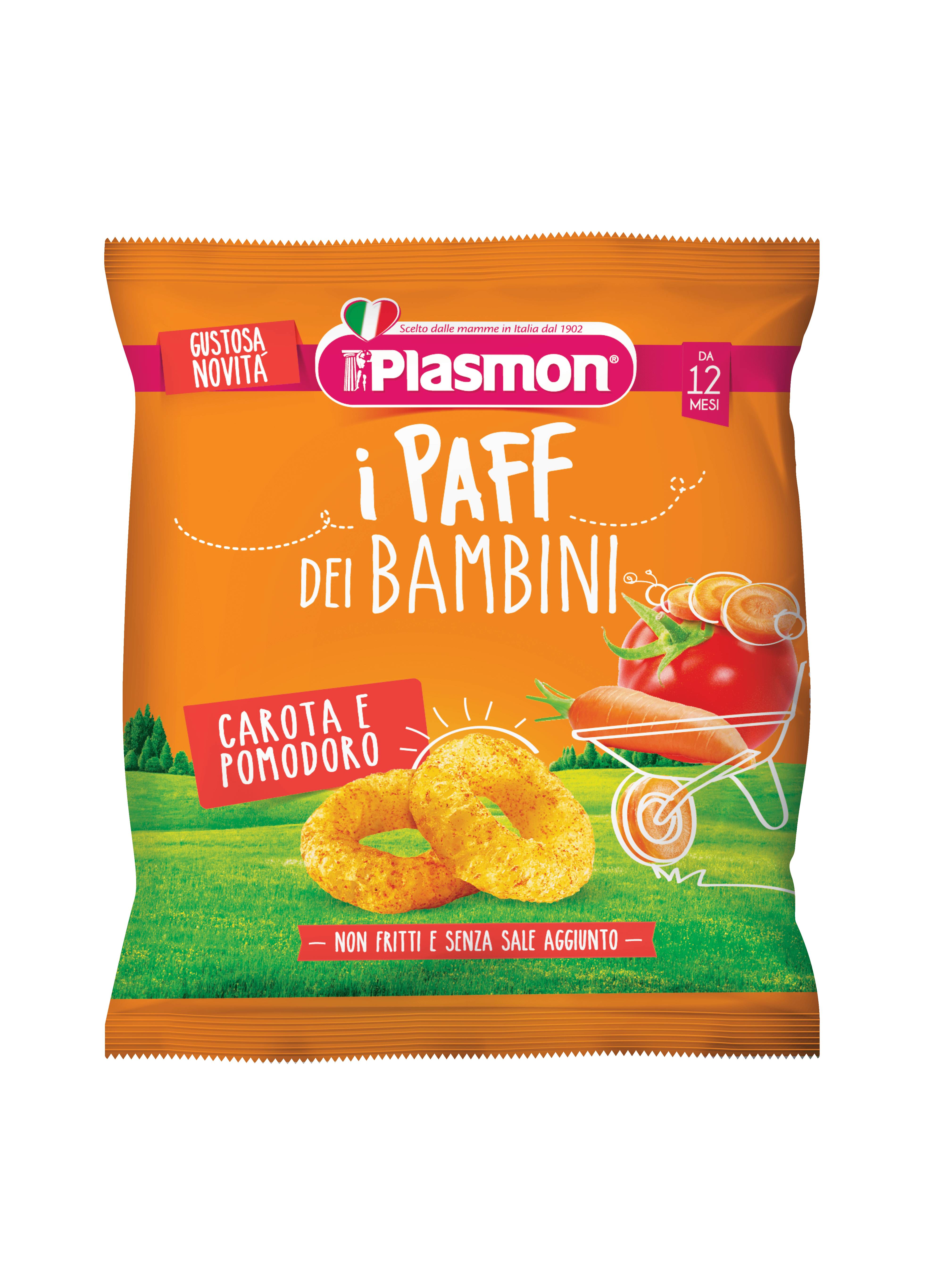 Plasmon I Paff dei Bambini Carota e Pomodoro Snack 15 g