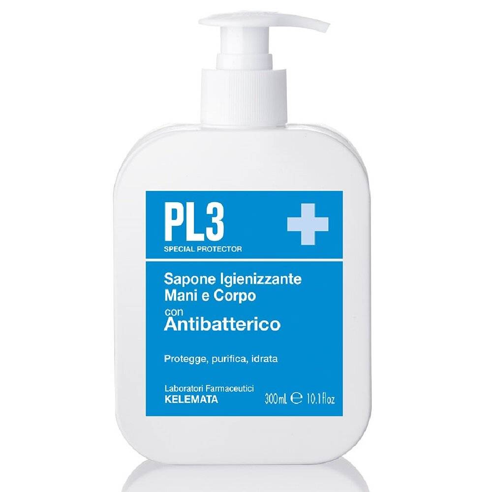 PL3 Sapone Igienizzante Con Antibatterico Mani e Corpo 300 ml
