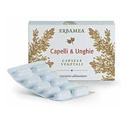Erbamea Capelli & Unghie Integratore 24 Capsule Vegetali