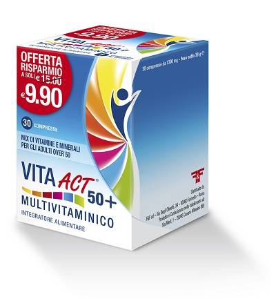 Linea Act Vita Act Multivitaminico 50+ Integratore con vitamine e minerali 30 Compresse