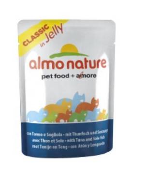 Almo Nature Classic Tonno e Sogliola Alimento umido per gatti 55 g