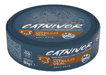 DRN Catnivor Vitello Alimento umido per gatti 80 g