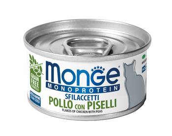 Monge Monoprotein Sfilaccetti Pollo con Piselli 80 g