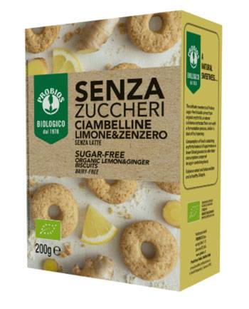 Probios Ciambelline Limone/Zenzero senza Zucchero 200 g