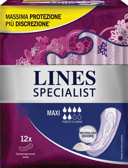 Lines Specialist Maxi Assorbenti per incontinenza 12 pezzi