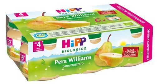 Hipp Bio Omogeneizzato Biologico Pera Williams 6x80 g