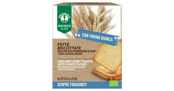 Probios Fette Biscottate di Farina Bianca Senza Zucchero 270 g