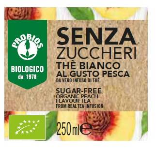 Probios Thè Bianco Gusto Pesca Senza Zuccheri 250 ml