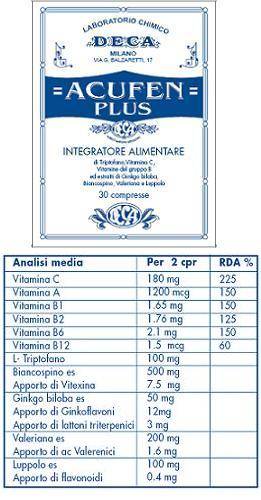 Acufen Plus per il benessere del microcircolo 30 Compresse