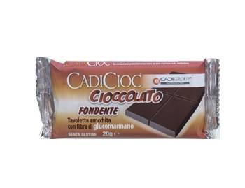 Cadicioc Barretta dietetica al cioccolato fondente 20 g