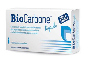 BioCarbone Rapido Integratore purificante dell'organismo 8 Flaconcini