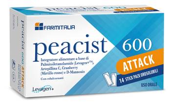 Peacist 600 Attack Integratore per le vie urinarie 14 Stick Orosolubili