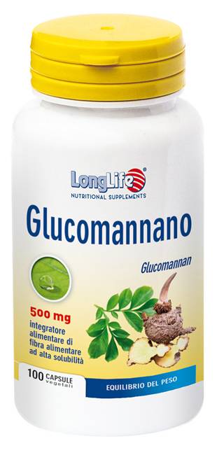 Longlife Glucomanno 500 mg Integratore per i normali livelli di colesterolo 100 Compresse Vegetali