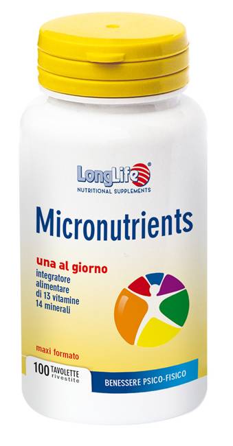 Longlife Micronutrients Integratore Multivitaminico - Minerale 100 tavolette