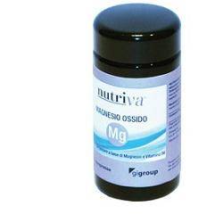 Nutriva Magnesio Ossido per stipsi e rintenzione idrica 50 Compresse x 1 g