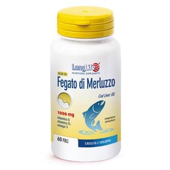 Longlife Olio Fegato di Merluzzo Integratore 1000 mg 60 perle