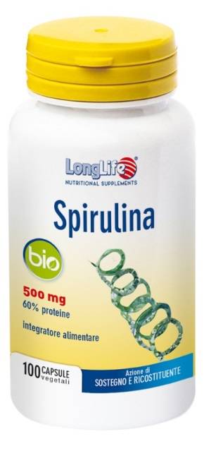Longlife Spirulina Bio 500 mg Ricostituente 100 Capsule Vegetali