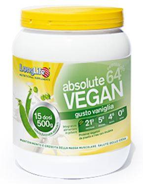 Longlife Absolute Vegan Integratore per ossa e massa muscolare 500 g
