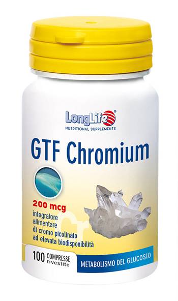 Longlife GTF Chromium Integratore Controllo Glicemico 100 compresse